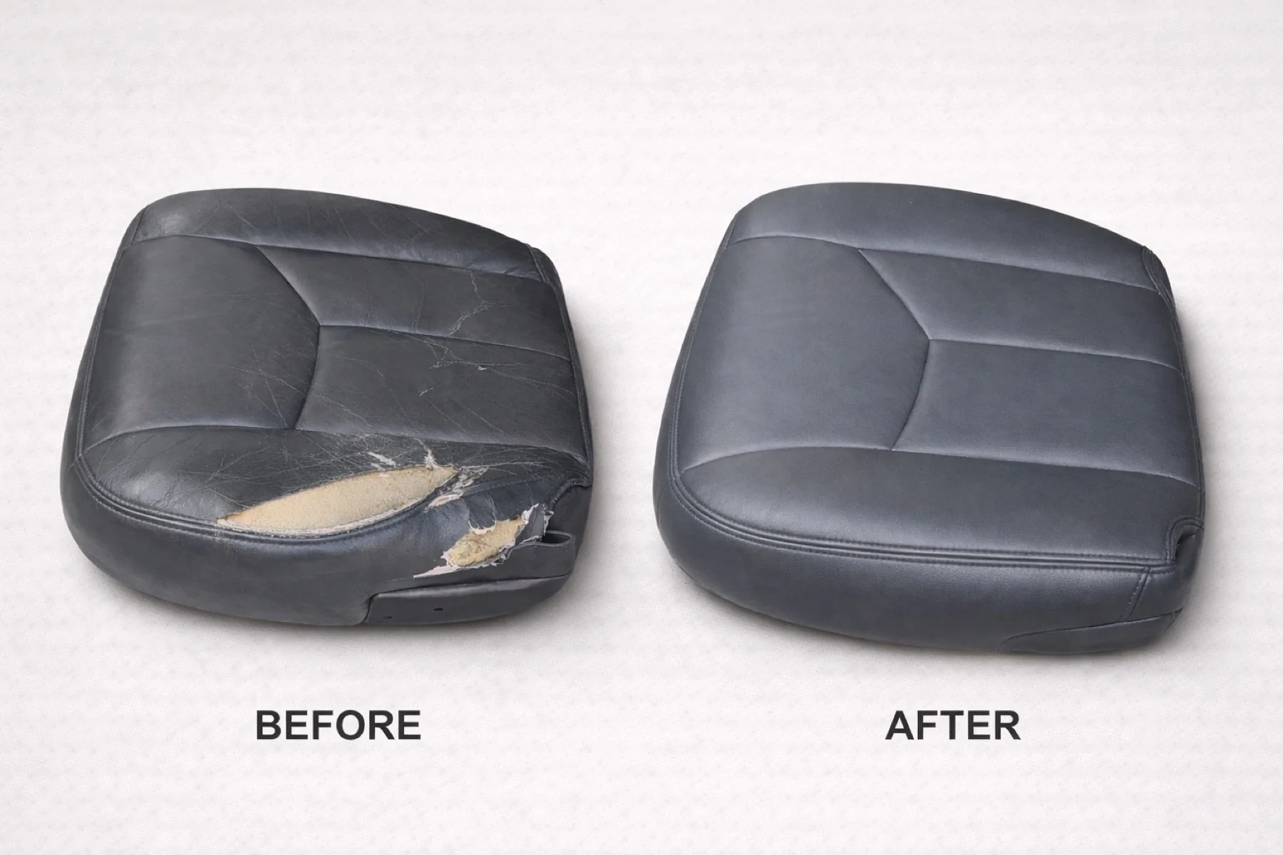 Automotive seat, before and after