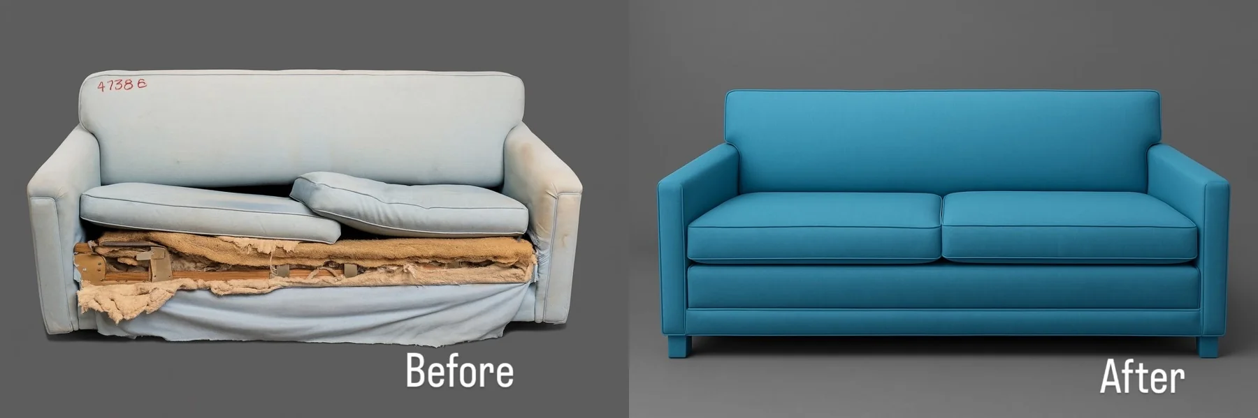 From worn cover to bright teal.